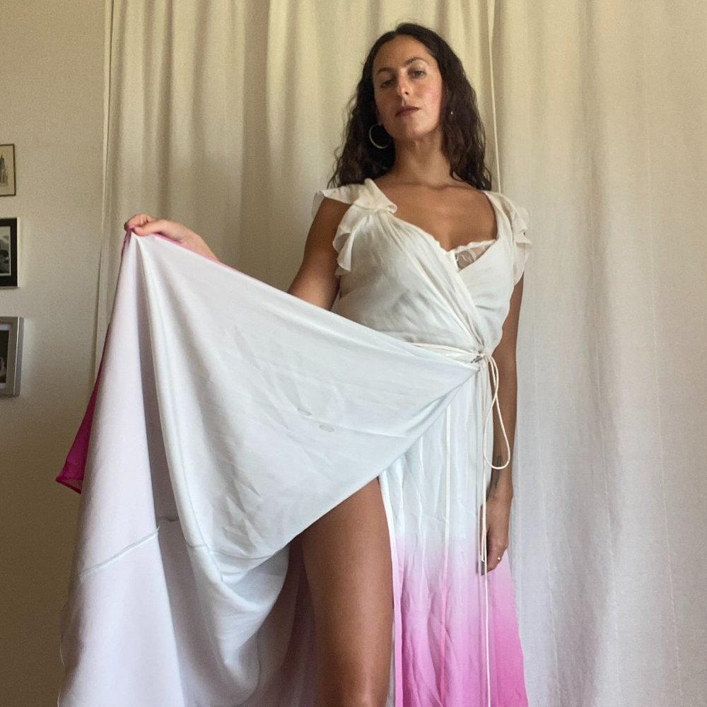 Vintage DVF gradient wrap dress